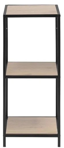 Regál Rena XS kovový čierny/dub