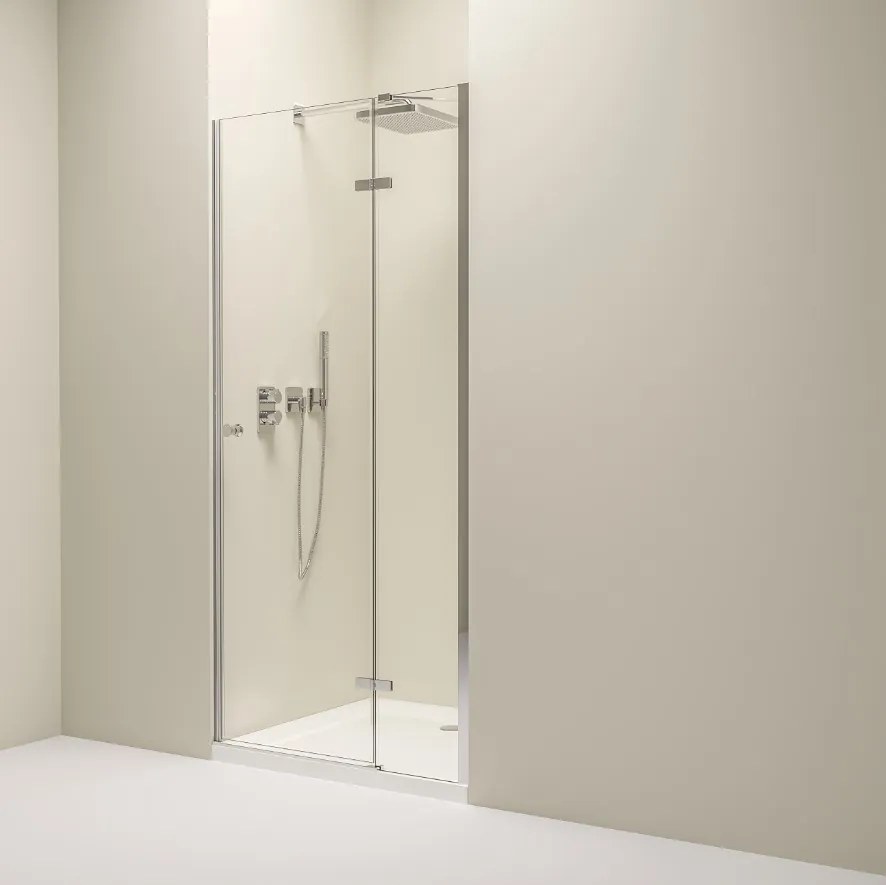 Erga Bern, 1-krídlové delené sprchové dvere do otvoru 110x195 cm, 6mm číre sklo, chrómový profil, ERG-V02-BERN-D110-CR