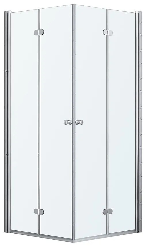 Sprchový kút Zig 90x90x195 chróm