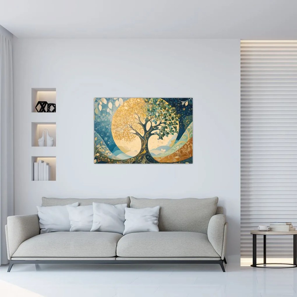 Obraz – Strom života v mesiaci (90x60 cm)