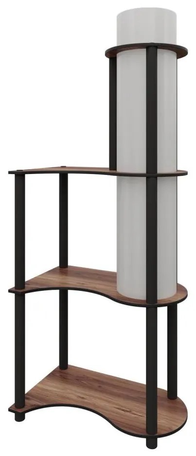 Stojacia lampa s poličkami NOTO 1xE27/40W/230V hnedá/čierna