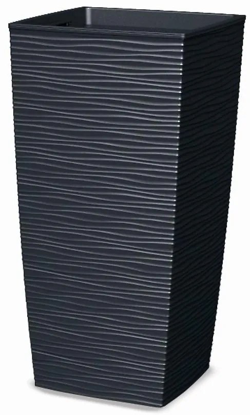 Kvetináč Aurora 25x25x46,5h Antracit 179