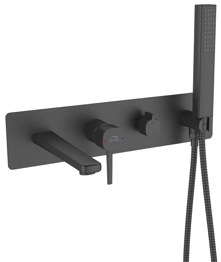 Laveo Pola, vaňová batéria pod omietku s i-BOX inštalačným systémom, čierna matná, LAV-BAP_711P