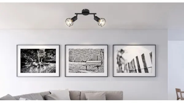 Globo - LED Bodové svietidlo XARA 2xE14/6W/230V čierna