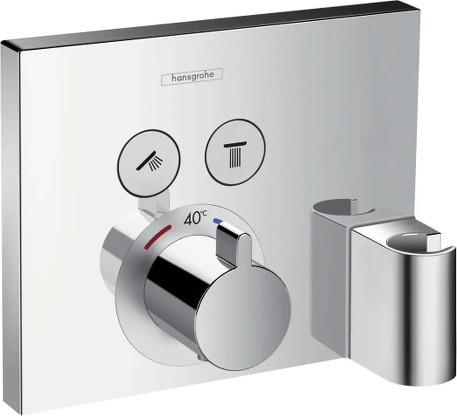 SHOWERSELECT, TERMOSTATICKé BATéRIE POD OMIETKU Hansgrohe ShowerSelect - termostat pre 2 spotrebiče, chróm 15765000