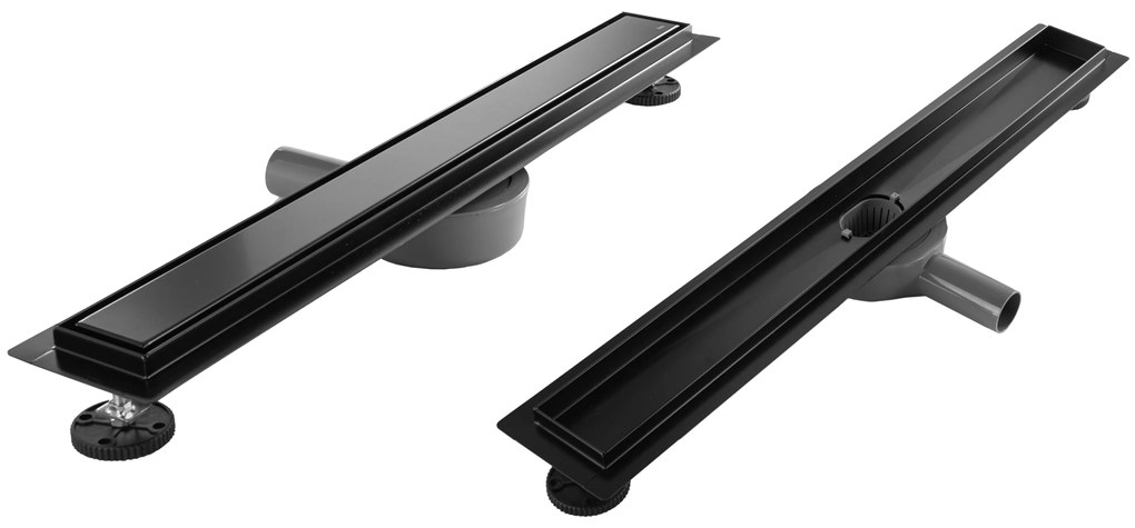 Rea Neox Pro Black, odtokový sprchový žľab 70 cm, čierna matná, REA-G7802