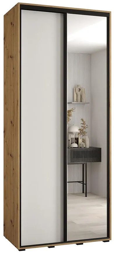 Skriňa 45 Canaris 3 110 artisan/biela/čierna