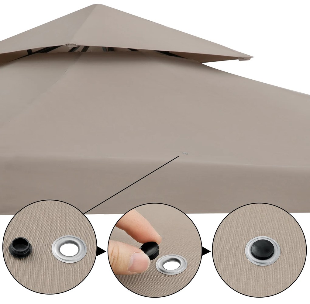 InternetovaZahrada Záhradný altánok Lorca 3x3 m - taupe