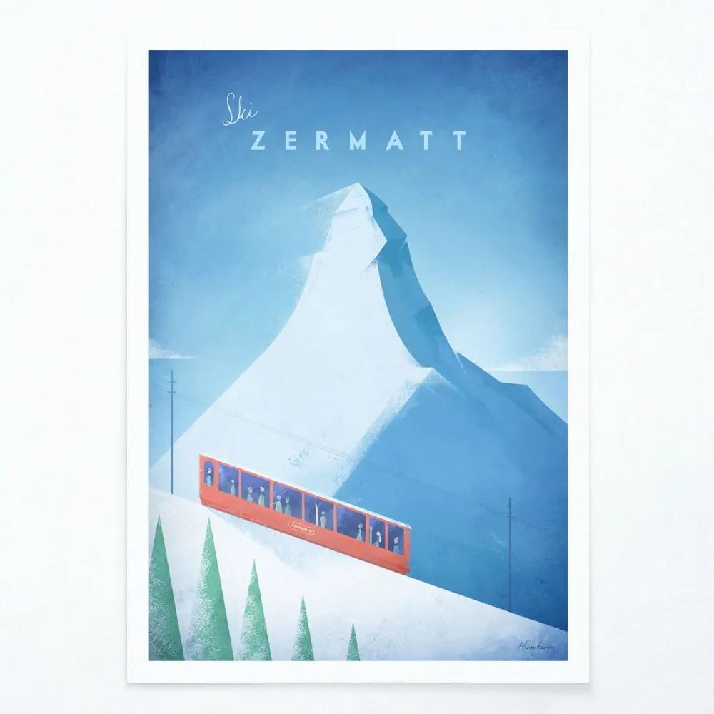 Plagát Travelposter Zermatt, A3