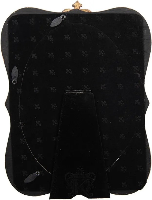 Zlatý antik fotorámik s korunkou - 17 * 2 * 22 cm / 13 * 18 cm