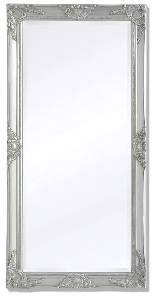 vidaXL Nástenné zrkadlo v barokovom štýle, 120x60 cm, strieborné