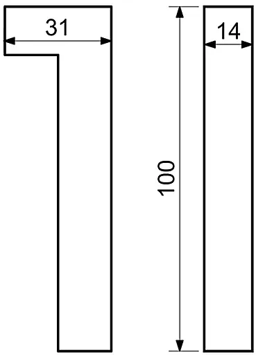 Domové čísla RICHTER 3D RN.100LV (HLINÍK), 5, richter stříbná