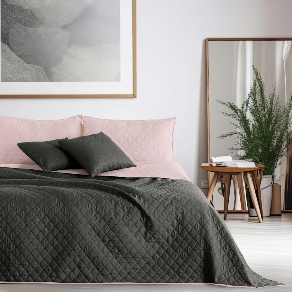 Ružový pléd z mikrovlákna DecoKing Axel, 170 × 210 cm