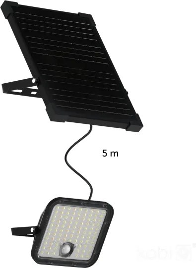 LED vonkajší solárny reflektor so senzorom LED/30W/6,4V IP65 3000/4000K