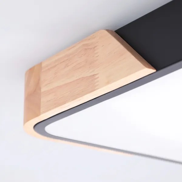 Brilagi - LED stmievateľné svietidlo PILANA LED/48W/230V dub/čierna 42x42 cm + DO