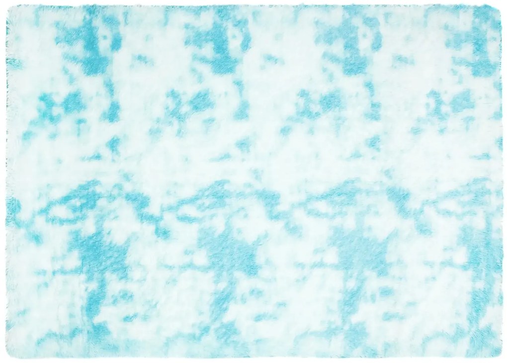 Plyšový koberec SILK Ombre - MODRÝ