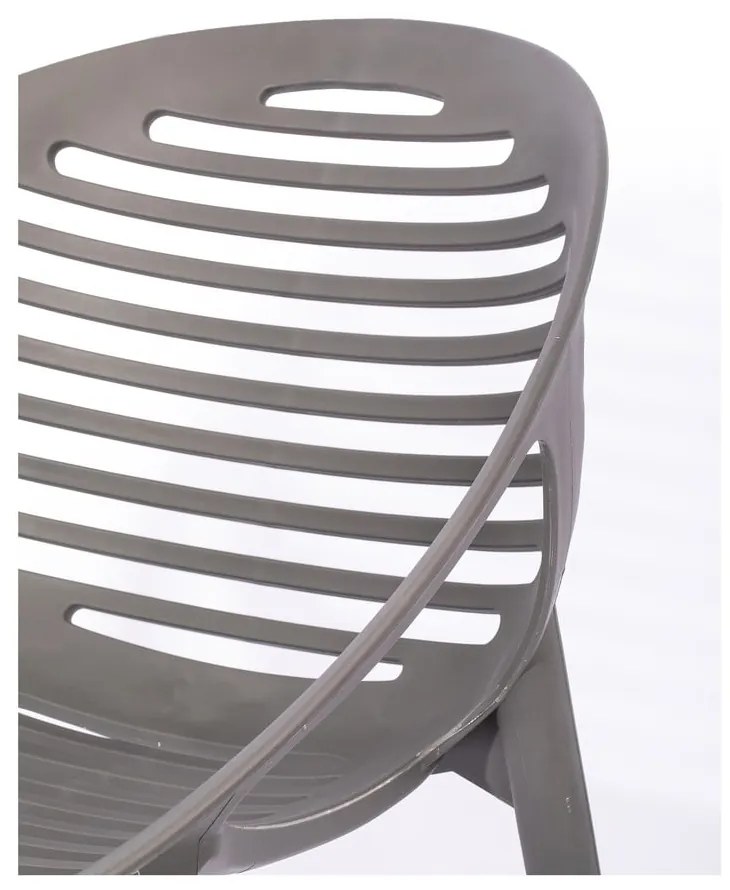 Záhradná jedálenská súprava pre 6 osôb so sivou stoličkou Joanna a stolom Strong, 210 x 100 cm