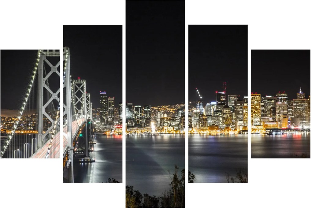 Obraz Brooklynského mostu a New Yorku (150x105 cm)