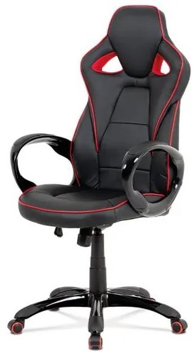 Dokonalá herná stolička v čierno-červenej farbe