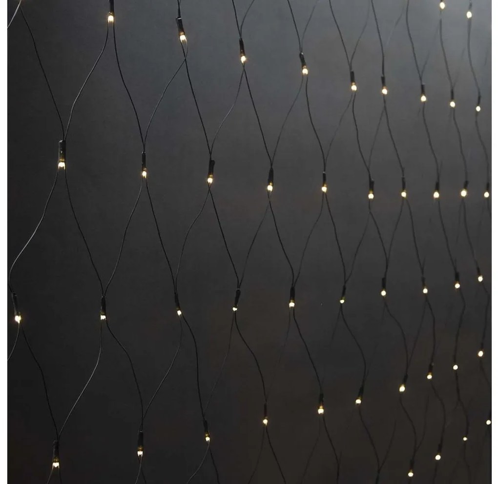 Nedis CLLN160 - LED Vianočný záves 160xLED/7 funkcií 5m IP44 teplá biela