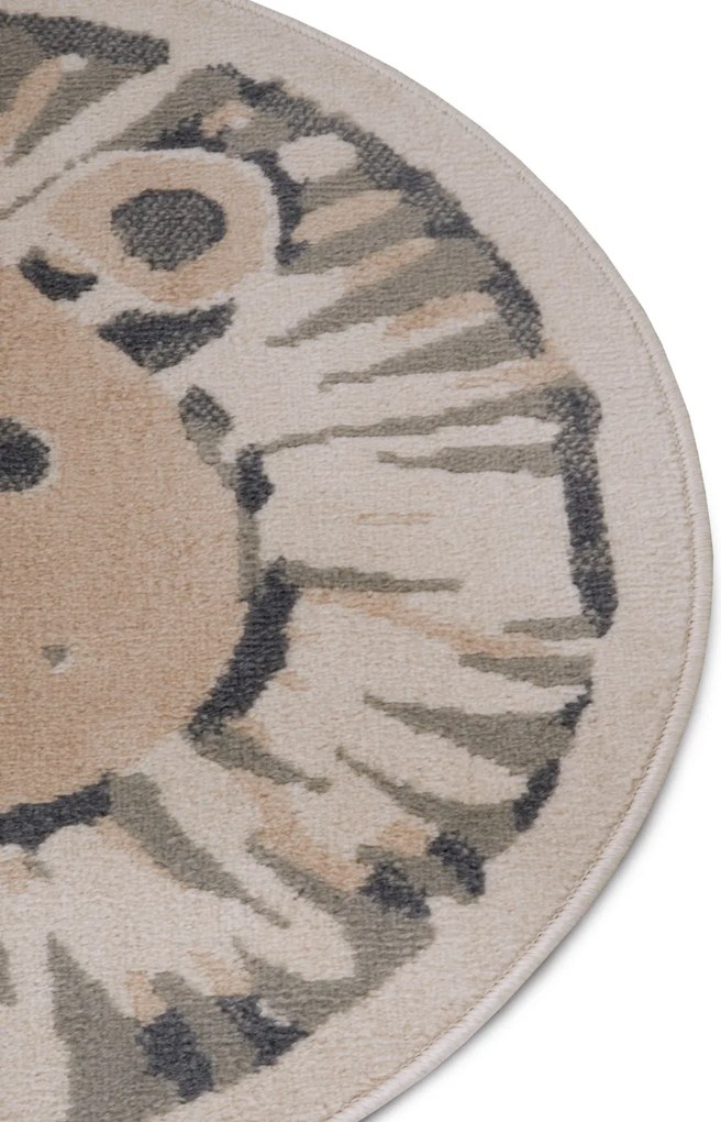 AKCIA: 140x140 (průměr) kruh cm Detský koberček Adventures 105966 Cream Grey kruh, šedá, detská izba, Hanse Home