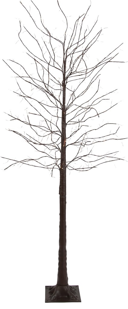 Vianočná stojaca lampa hnedý strom 180 cm vrátane LED s časovačom IP44 - Ki