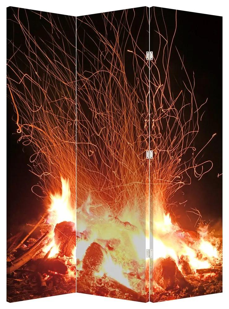Paraván - oheň (126x170 cm)