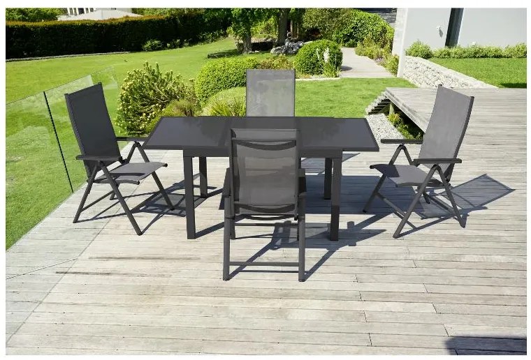 Livarno home Hliníkový záhradný stôl Houston, sivý  (100385963)