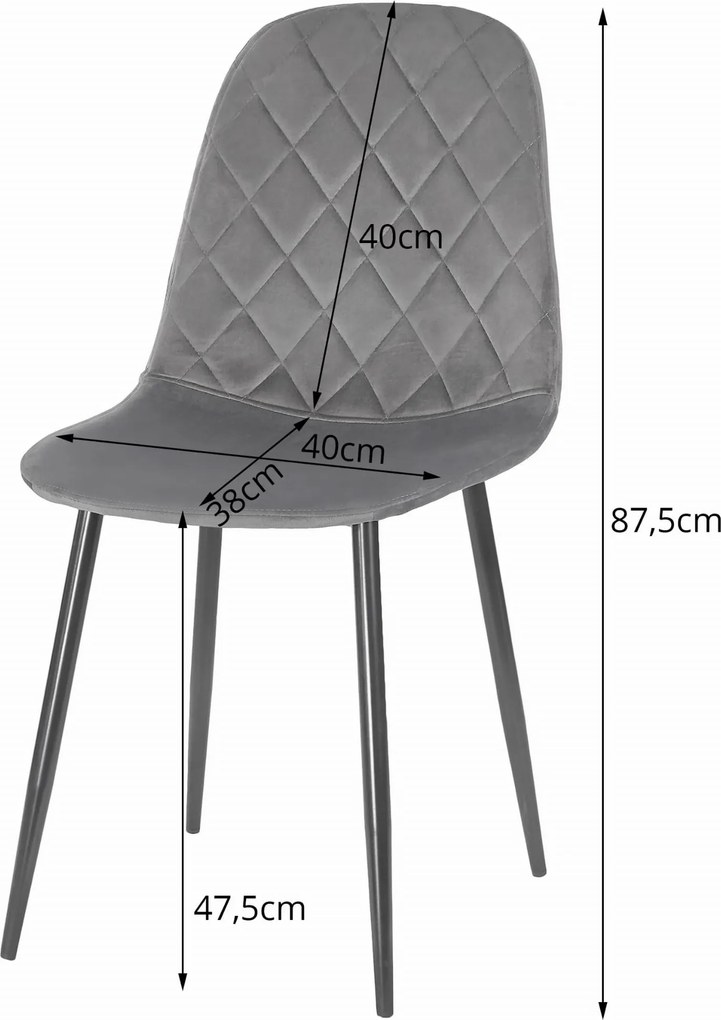 AKCE Tmavo sivá zamatová stolička ASTI s čiernymi nohami II. akosť