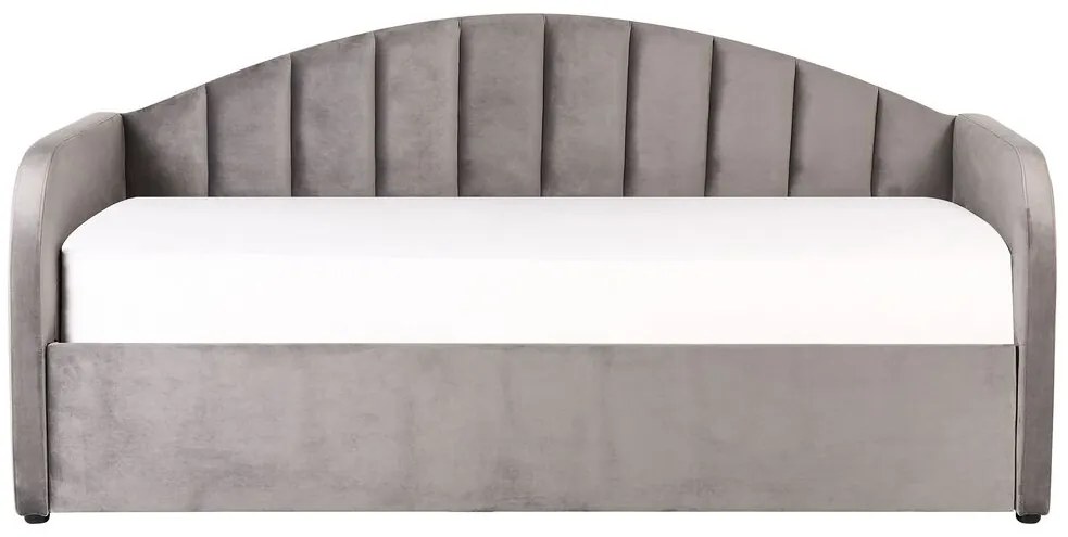 Jednolôžková posteľ 200 x 90 cm Eithan (sivá) (s roštom). Vlastná spoľahlivá doprava až k Vám domov. 1078828