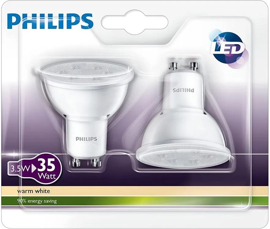 Philips SADA 2x LED žiarovka Philips GU10/3,5W/230V P0772