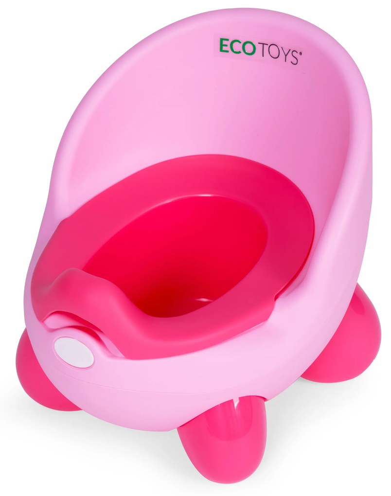 WC nočník pre deti, protišmykové nožičky, ružové ECOTOYS