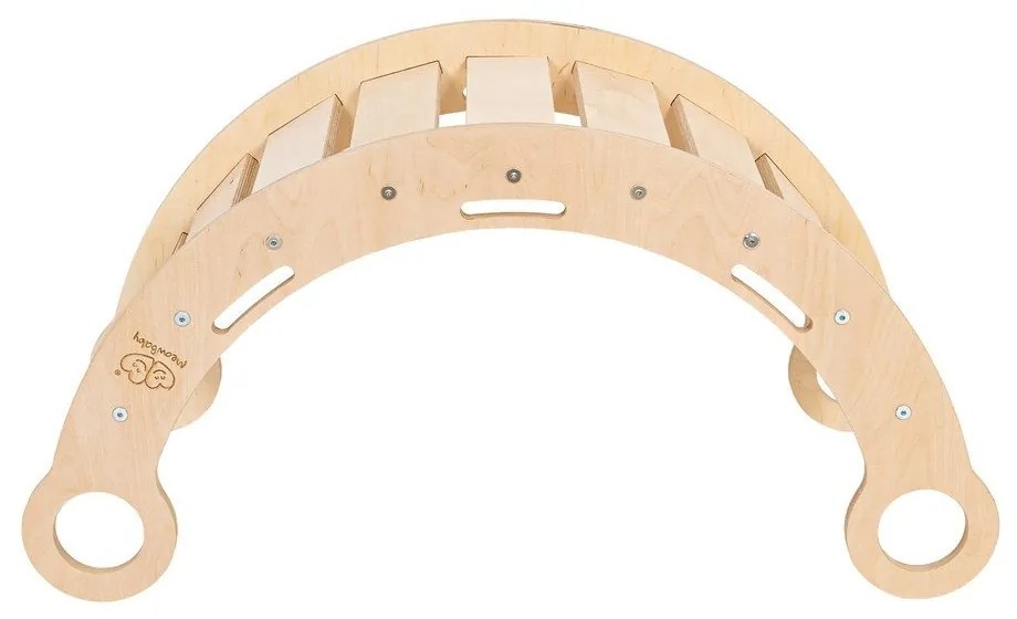 Béžová/v prírodnej farbe hojdačka z borovicového dreva 39x75x38 cm Montessori – Meowbaby