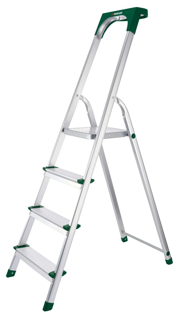 Parkside®  Hliníkový rebrík, 4-stupňový  (100384250)