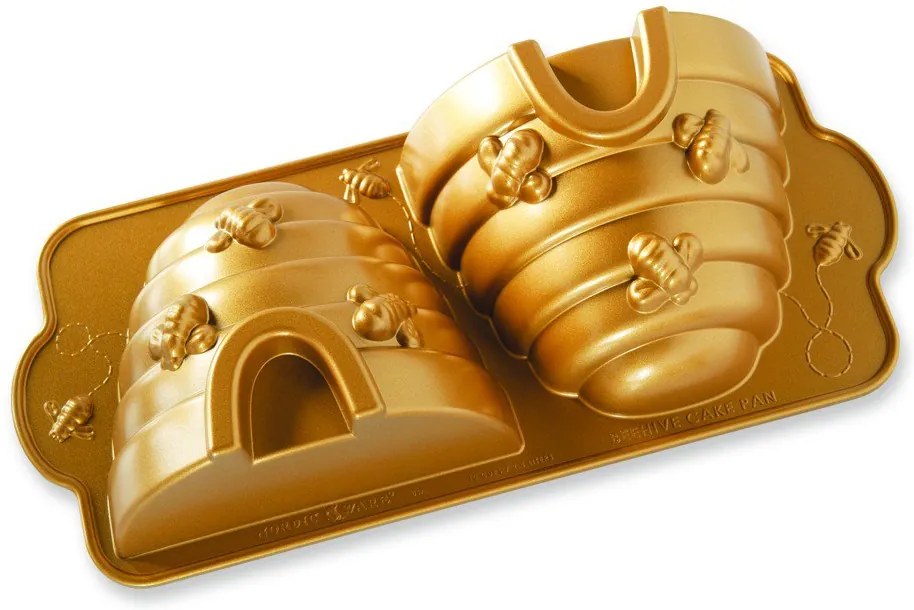 Nordic Ware Forma na bábovku včelí úľ 3D zlatá