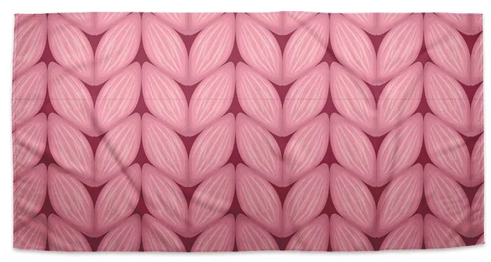 Sablio Uterák Ružové pletenie z vlny - 50x100 cm