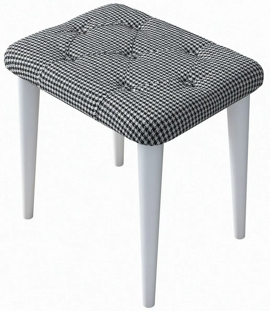 Kozmetický stolík Bela White so stoličkou