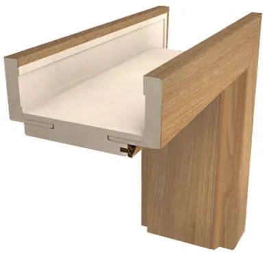 Obložková zárubňa Naturel 70 cm pre hrúbku steny 7,5-9,5 cm brest ľavá O1J70L