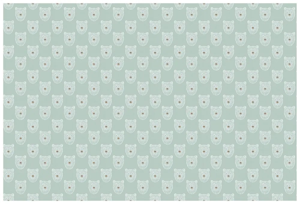 Samolepiaca tapeta roztomilé medvedíky na svetlom pozadí