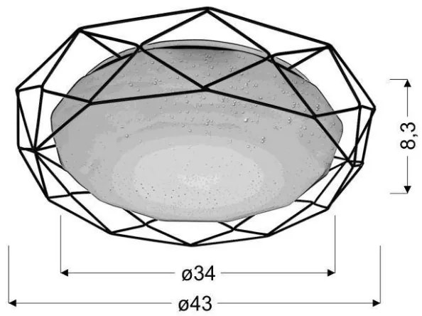 LED Stropné svietidlo SVEN LED/24/230V zlatá