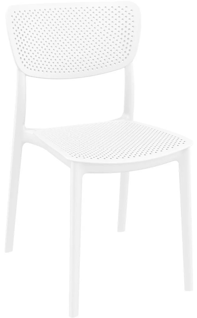 LUCY záhradná stolička bez podrúčok white