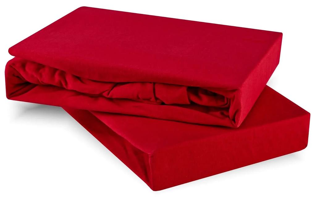Plachta posteľná červená jersey EMI: Plachta 80x200