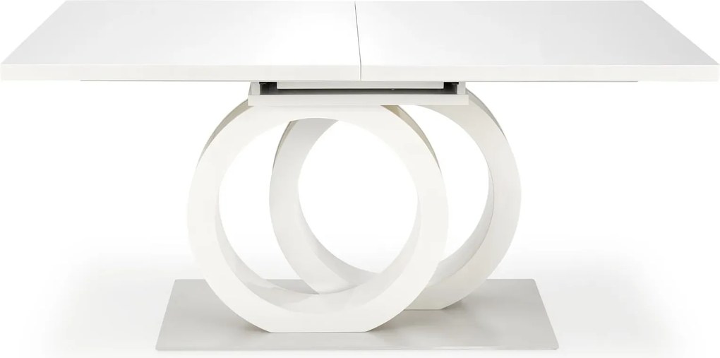 Rozkladací jedálenský stôl GALARDO 160/200 cm biely/zlatý
