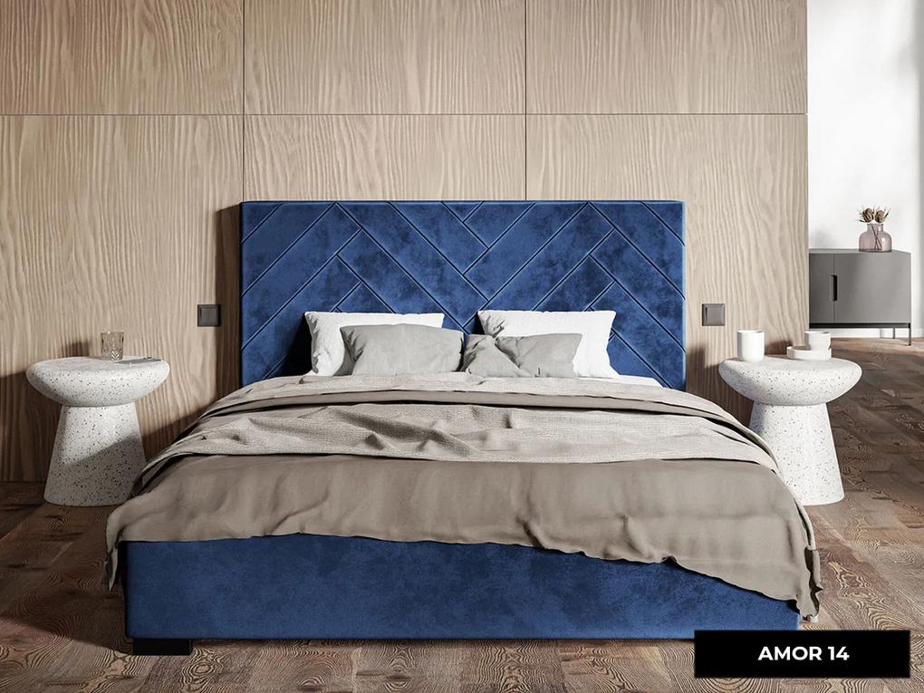 PROXIMA.store - Luxusná manželská posteľ OPAL ROZMER: 140 x 200 cm, FARBA NÔH: chrómová
