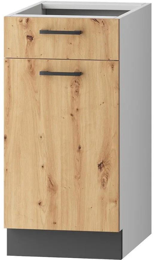 Skrinka do kuchyne Clara D40 S/1 sivý grafit/artisan