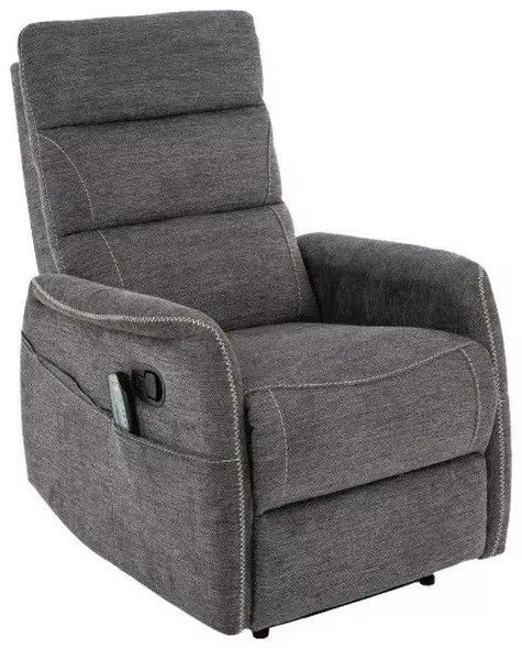 Elektrické polohovací křeslo Solon Brego s masáží tmavě šedé