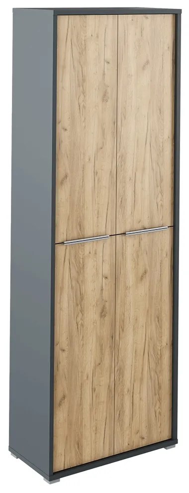 Policová skriňa Rioma New Typ 05 - grafit / dub artisan