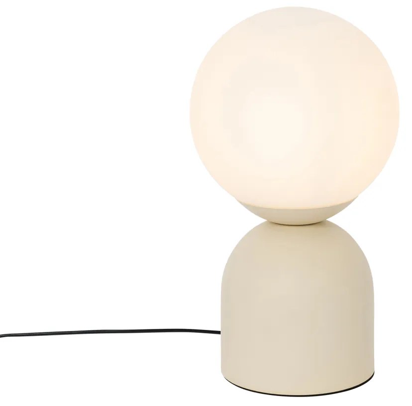 Stolná lampa Hotel Chic béžová s opálovým sklom - Pallon Trend