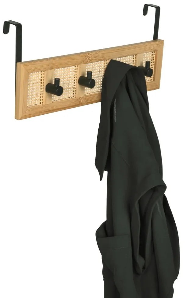 Ratanový vešiak na dvere v prírodnej farbe 33 cm Allegre – Wenko