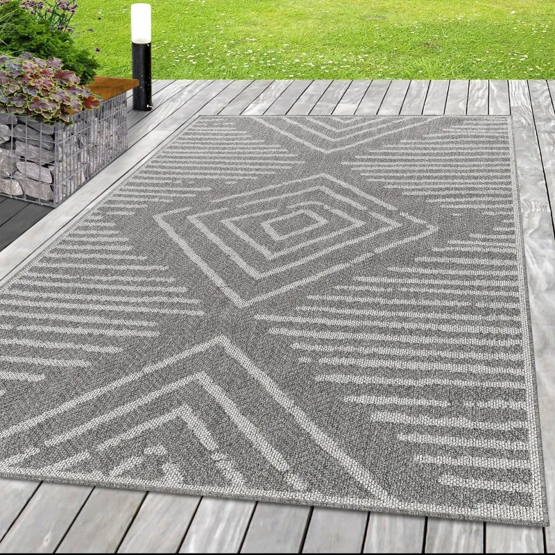 Ayyildiz koberce Kusový koberec Aruba 4902 grey – na von aj na doma - 60x100 cm